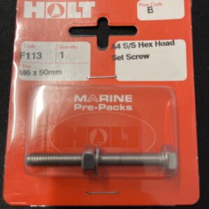 Holt marine F113 m6 x 50mm A4 s/s hex screw pack