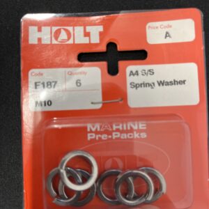 Holt marine F187 m10 A4 s/s spring washer pack