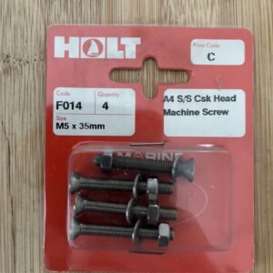 Holt marine F014 m5 x 35mm A4 s/s csk m/screw pack